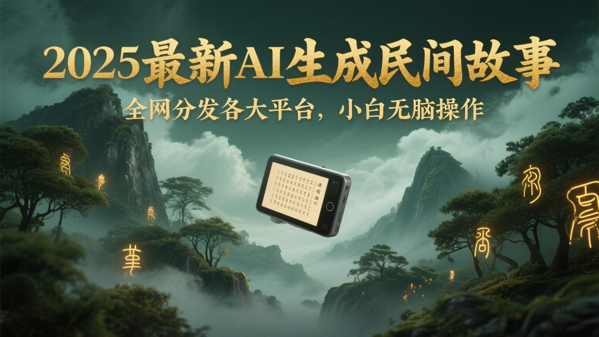 2025 AI 民间故事生成：全网分发轻松变现（小白可做）