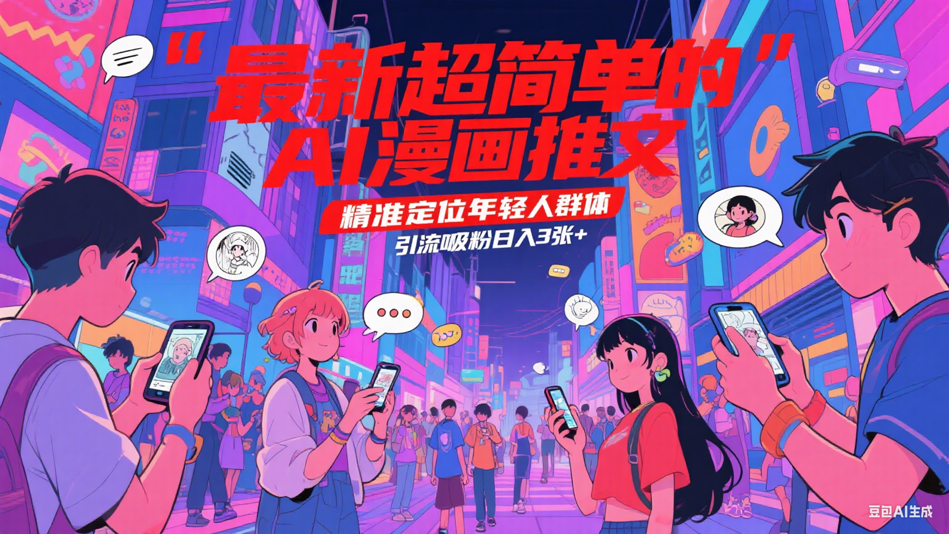 AI 漫画推文玩法：精准引流年轻用户，日入 3 张+
