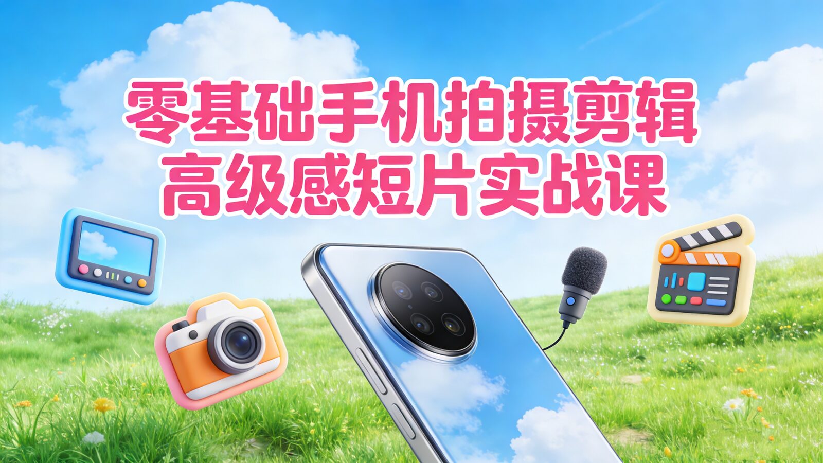 零基础手机拍摄剪辑高级感短片完整课程大纲截图