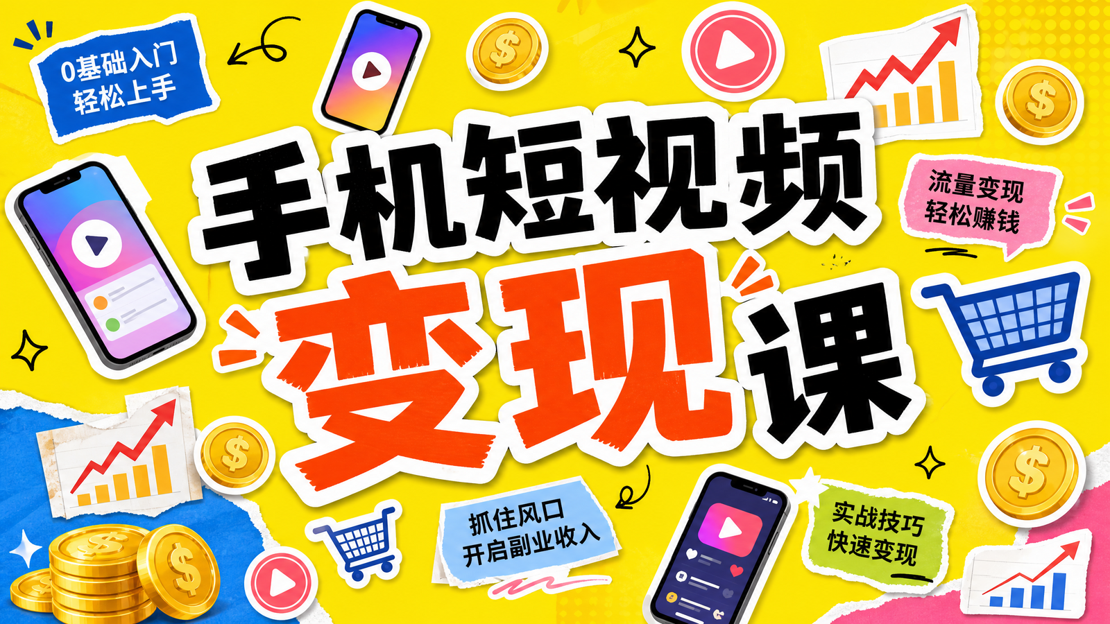 手机短视频变现课程封面