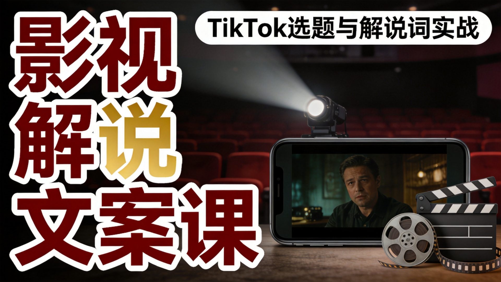 TikTok影视解说文案与选题课程封面