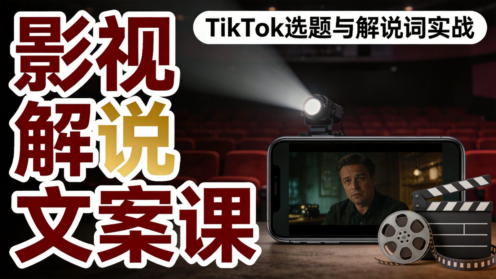 TikTok影视解说文案与选题课程封面