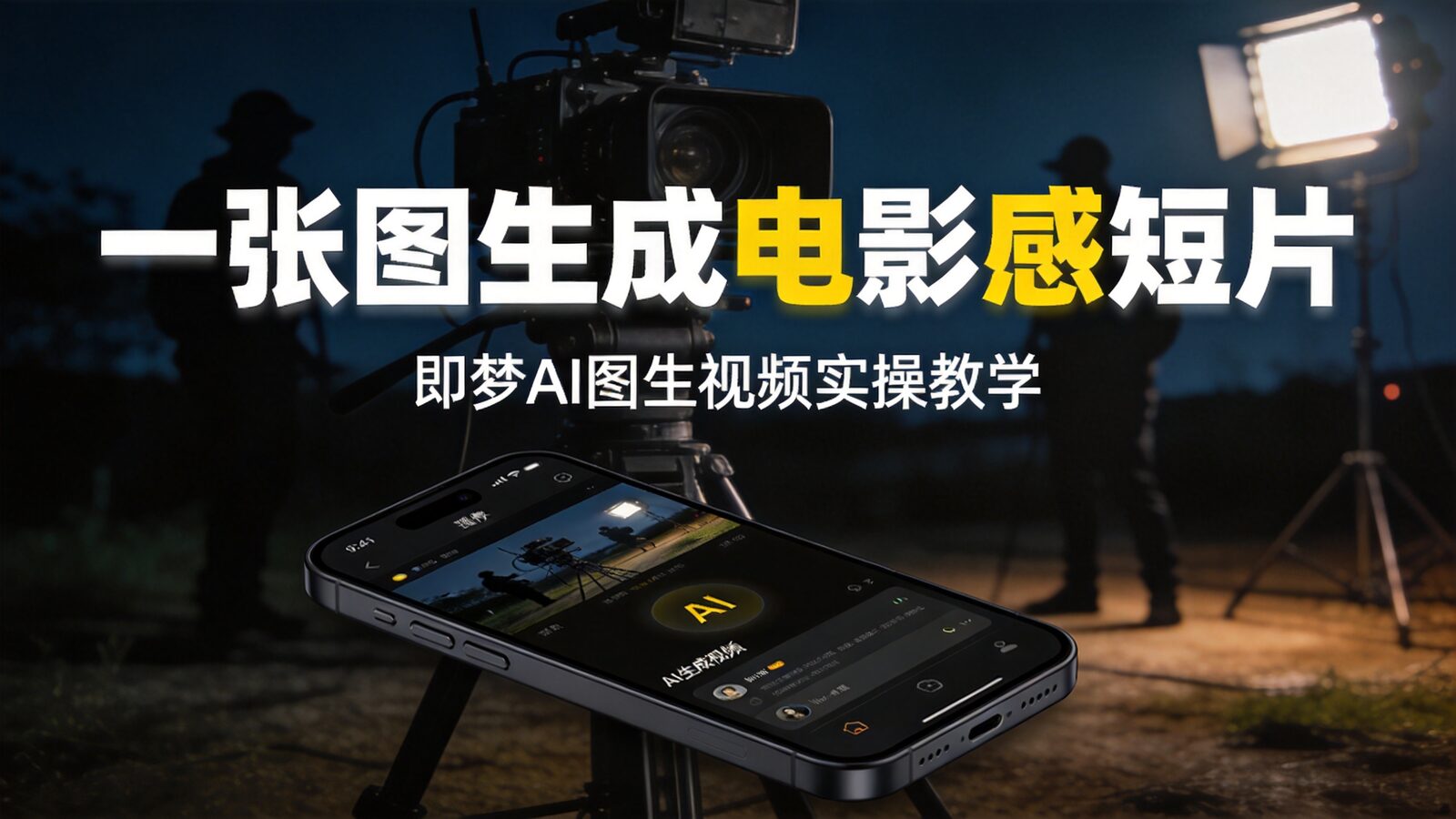 即梦AI图生视频电影感短片课程封面