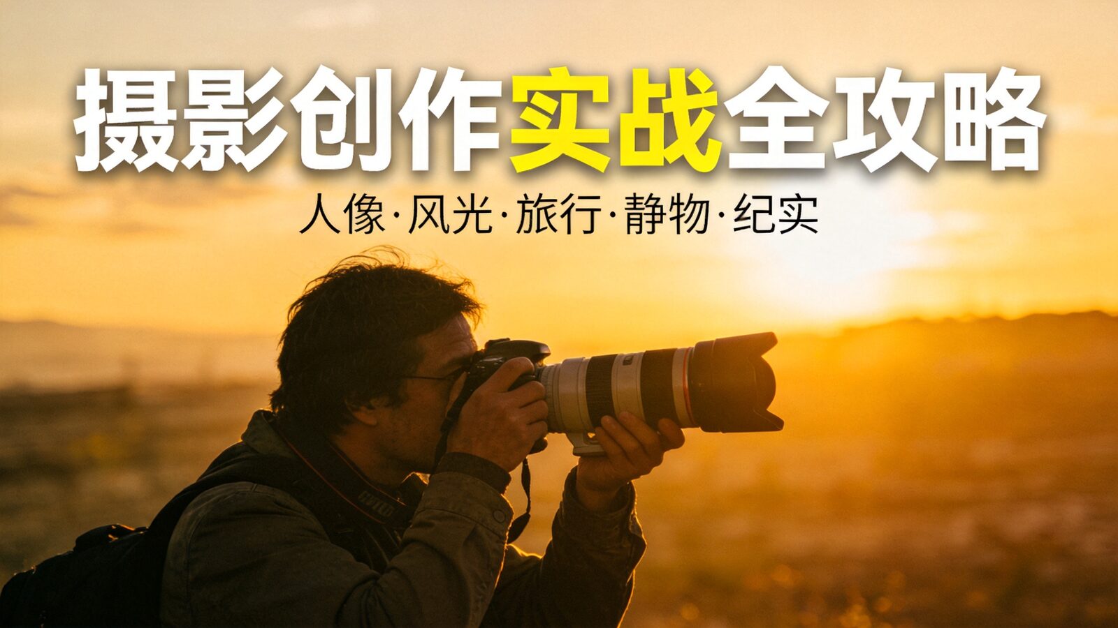 摄影创作实战课五大题材课程封面