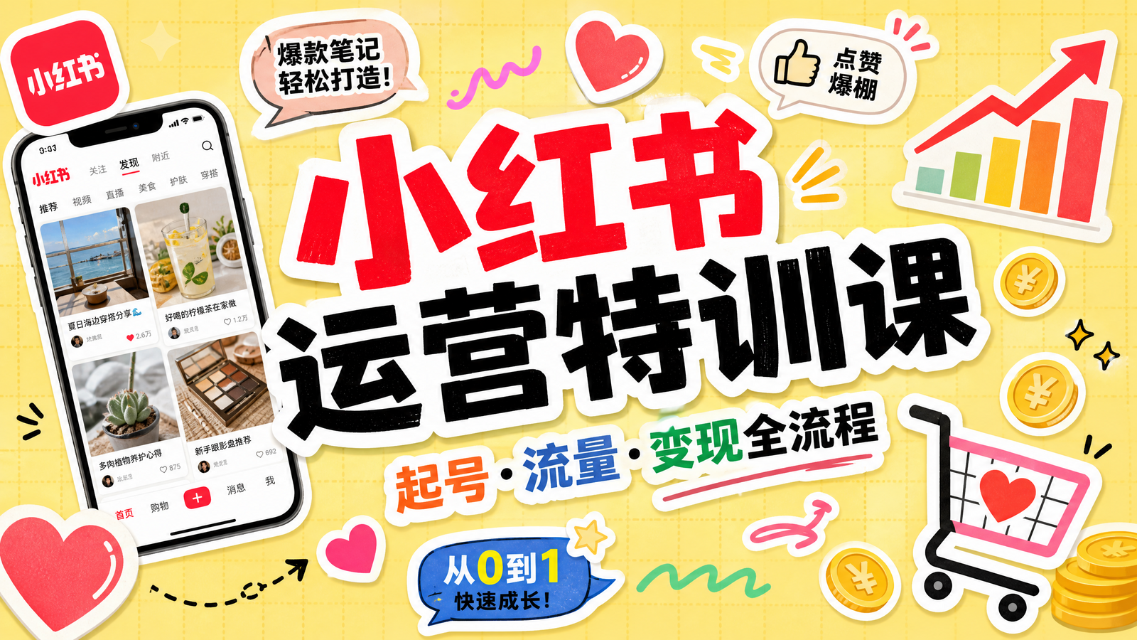 小红书运营特训课封面