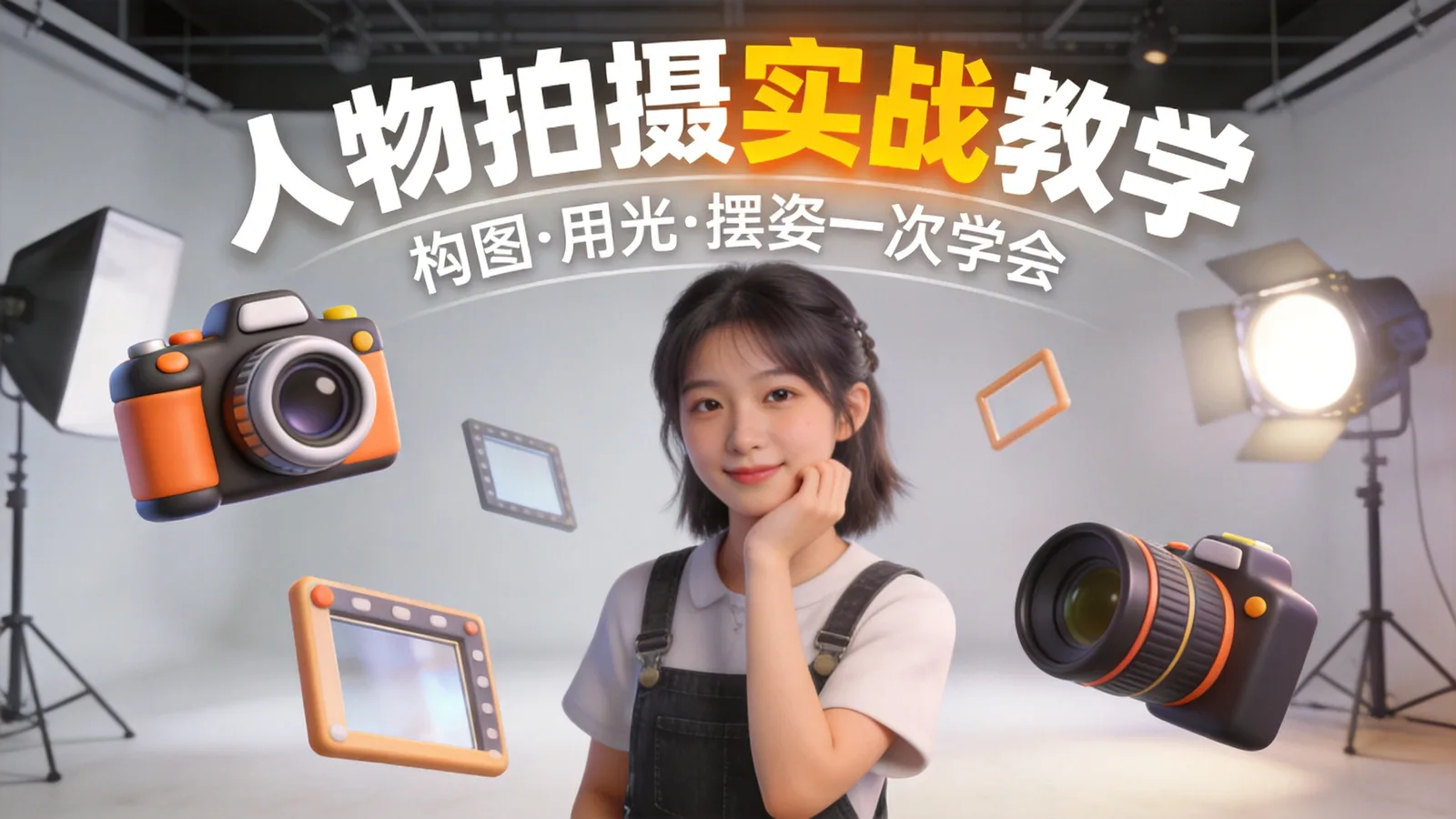 《人物拍摄教学》课程封面海报
