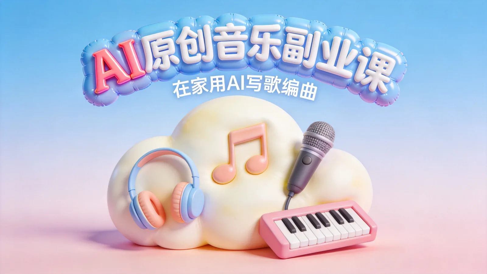 《AI原创音乐课程》课程封面海报